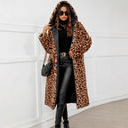 Damen Übergroße Kuscheljacke mit Leopardenmuster R&B