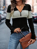 Damen Langarmshirt mit Reißverschluss R&B