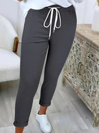 Damen Freizeithose mit elastischem Bund und Kordelzug R&B