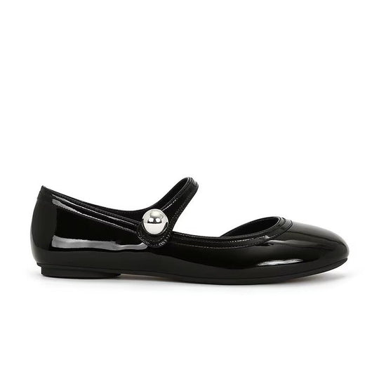 Damen Ballerinas mit modischem Riemchen und glänzender Oberfläche R&B