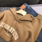 Damen Hoodie mit kreativem Schriftzug und lässigem Oversized-Schnitt