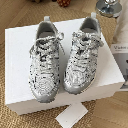 Damen Sportliche Freizeitsneaker mit atmungsaktiver Mesh-Oberfläche und rutschfester Sohle R&B