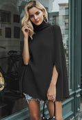 Damen Großer Strickpullover mit hochschließendem Kragen und weitem Schnitt R&B