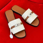 Damen elegante Flip-Flops mit modischen Riemen und komfortablem Fußbett R&B