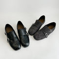 Damen Elegante Schnürschuhe mit doppeltem Riemen und feinem Brogue-Muster R&B