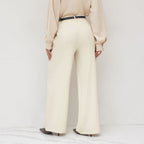 Damen Hochtaillierte Palazzo-Hose mit Gürtel R&B