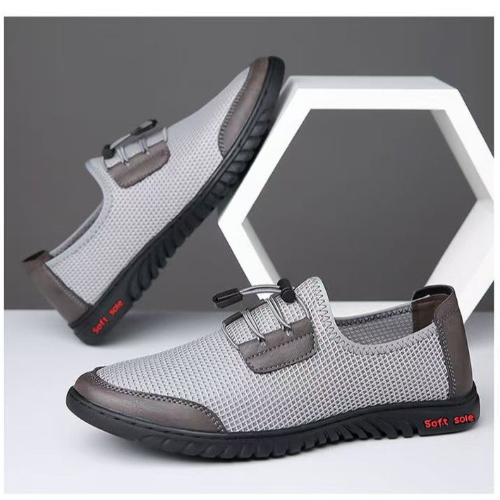 Damen Komfortable Mesh-Sneaker mit elastischer Schnürung und rutschfester Sohle R&B