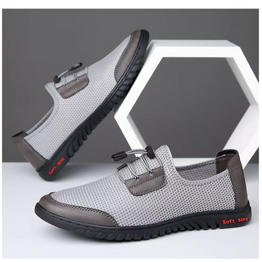 Damen Komfortable Mesh-Sneaker mit elastischer Schnürung und rutschfester Sohle R&B