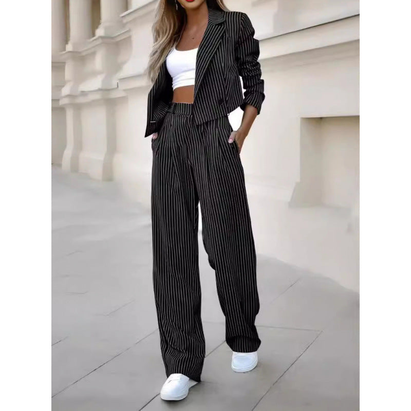 Damen modischer Karoblazer mit dazugehöriger weicher Hose R&B
