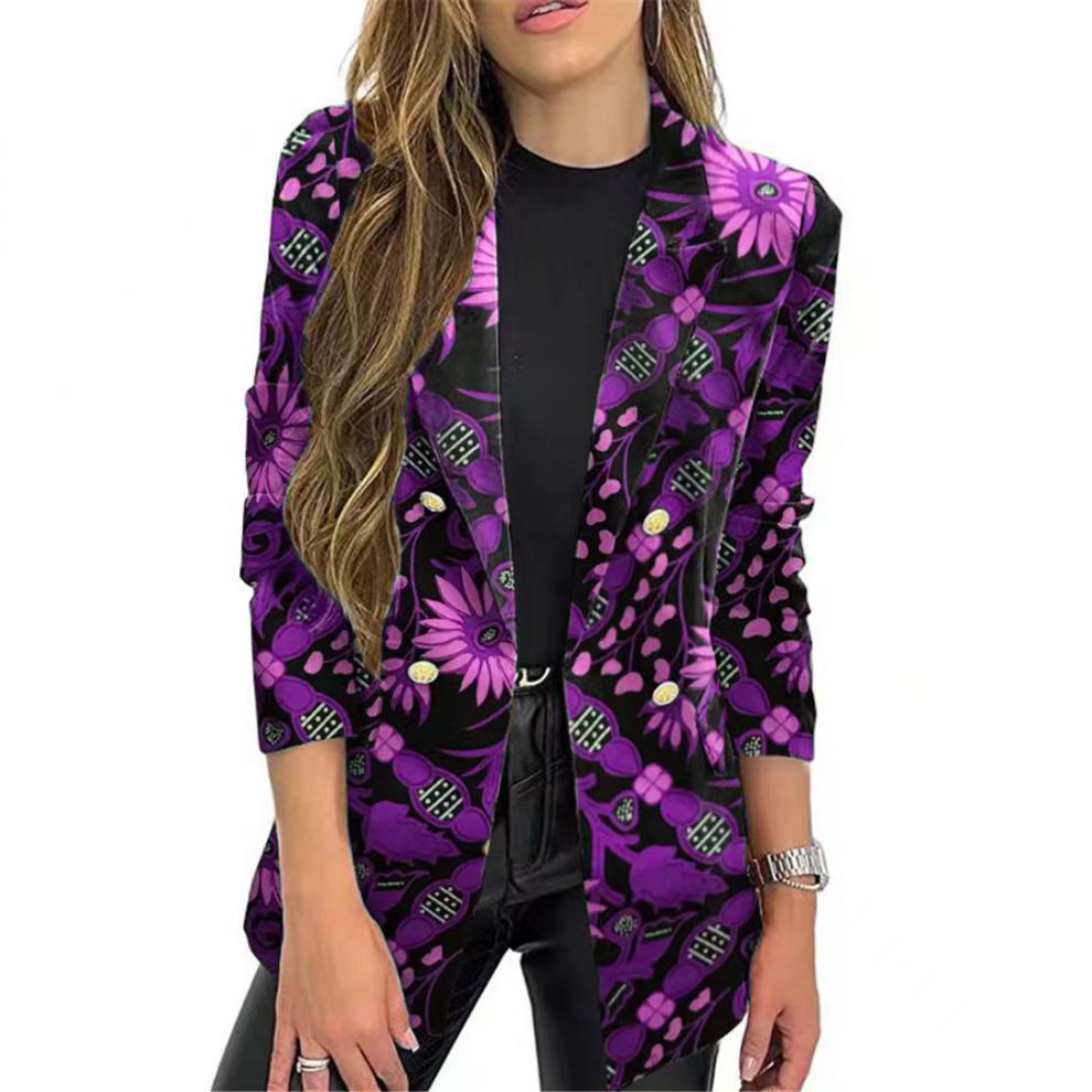 Damen Eleganter Blazer mit floralem Muster R&B