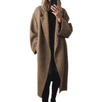 Damen Oversize Wollmantel R&B