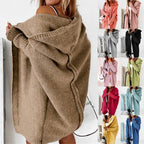 Damen Grobstrickcardigan mit weitem Revers und strukturiertem Design