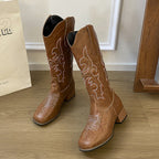 Damen Cowboystiefel im edlen Design mit detaillierter Stickerei R&B