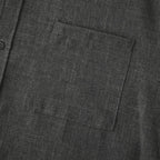 Herren Langarmhemd mit modernem Stehkragenschnitt und praktischer Brusttasche