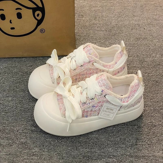 Damen Retro-Inspirierte Sneakers mit atmungsaktivem Obermaterial und modischem Design R&B