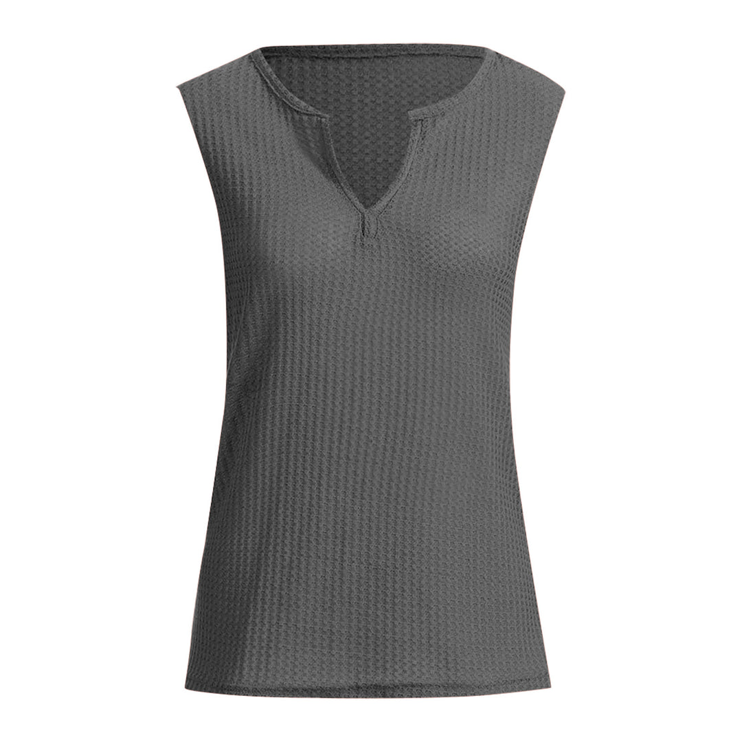 Damen Sportliches Oberteil mit strukturierter Oberfläche und V-Ausschnitt R&B