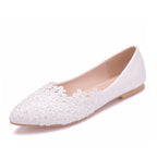 Damen Elegante Ballerinas mit filigraner Blumenstickerei R&B