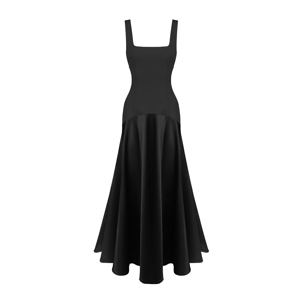 Damen Elegantes Maxikleid mit A-Linien-Silhouette und schmalen Trägern R&B