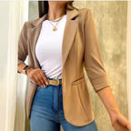 Damen eleganter Blazer mit tailliertem Schnitt und praktischen Taschen