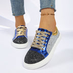 Damen Glitzernde Sneakers mit farbenfrohen Akzenten und eleganter Schnürung R&B