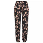 Damen Freizeithose mit floralem Muster und elastischem Bund R&B