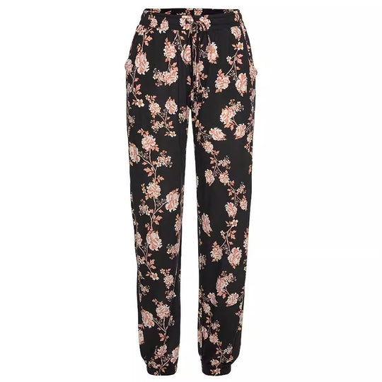 Damen Freizeithose mit floralem Muster und elastischem Bund R&B