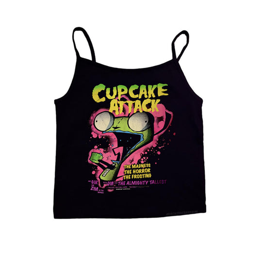 Damen T-Shirt mit kreativem Cupcake-Motiv und modernem Druck R&B
