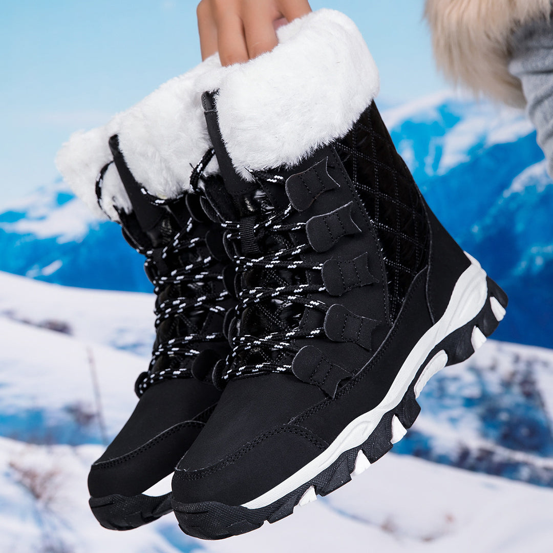 Damen Heizbare Winterstiefel mit rutschfester Sohle und isolierender Fütterung R&B