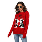 Damen Weihnachtspullover mit süßem Pinguin-Motiv und festlichem Design R&B