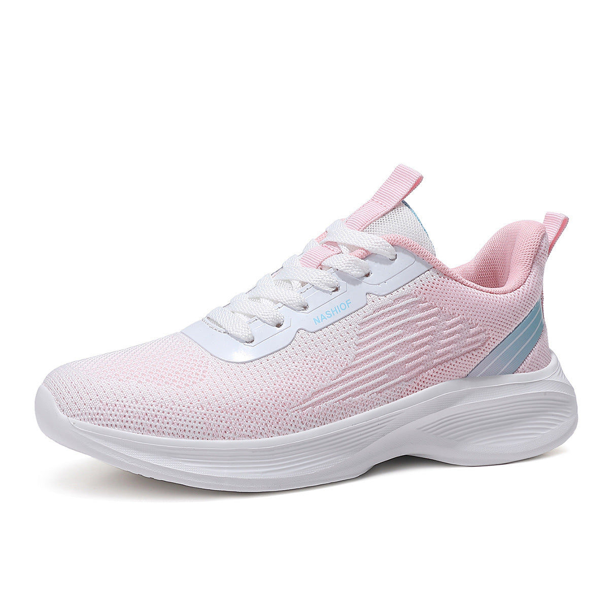 Damen nan federleichte Strick-Walking-Sneaker mit anatomischer Abrollsohle und ultraweicher Komfortinnensohle R&B