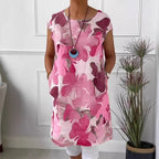 Damen Leichtes Strandkleid mit floralem Muster und Taschen R&B