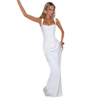 Damen Elegantes Maxikleid mit raffiniertem Drapierungseffekt R&B