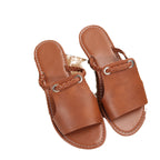 Damen Riemensandalen mit geflochtenem Designelement und eleganten Metallakzenten R&B
