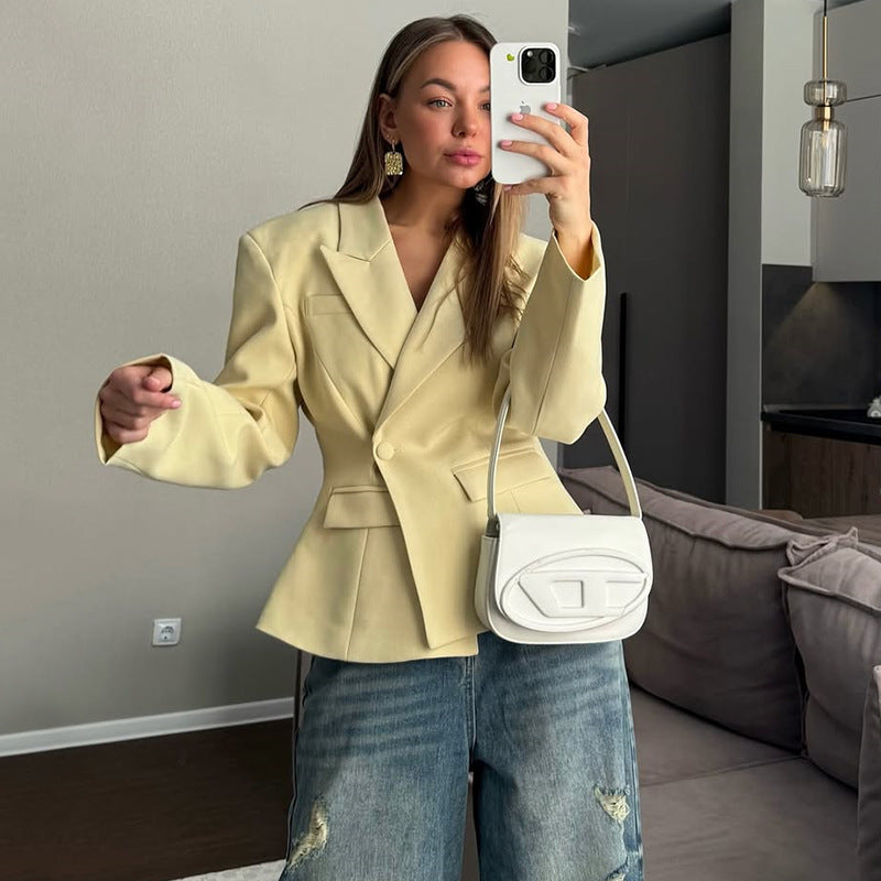 Damen eleganter taillierter Blazer R&B