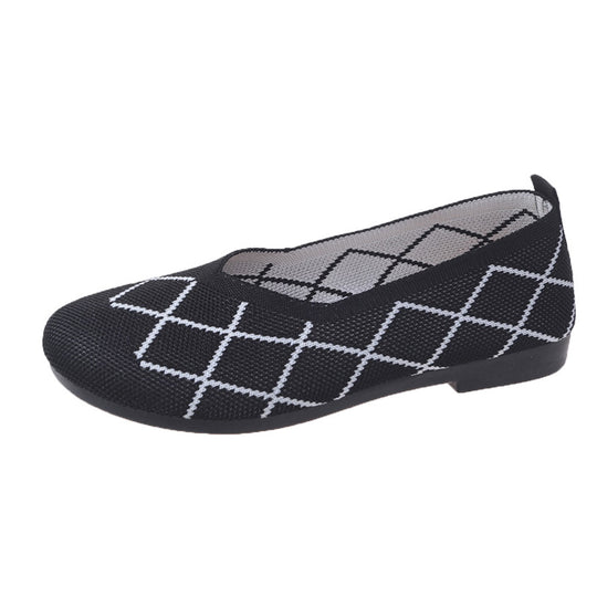 Damen leichte und atmungsaktive Ballerinas aus flexiblem Gewebe R&B