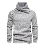 Herren modisches Kapuzenpullover mit asymmetrischem Design und Knopfdetails R&B