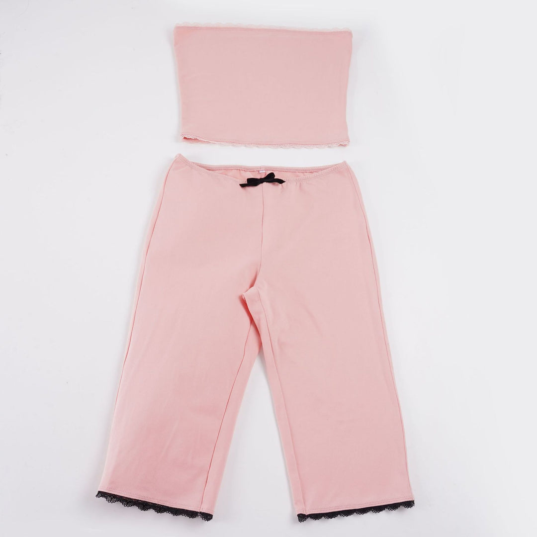 Damen Set aus ärmellosem Oberteil und sportlicher Capri-Hose R&B