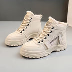 Damen warme und stylische Winterstiefel mit rutschfester Sohle und praktischem Reißverschluss R&B