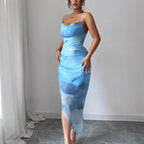 Damen Wickelkleid mit asymmetrischem Schnitt und raffinierten Rüschendetails R&B