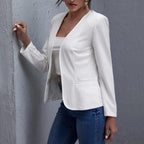 Damen Elegante Blazerjacke mit modernem Schnitt und praktischen Taschen R&B