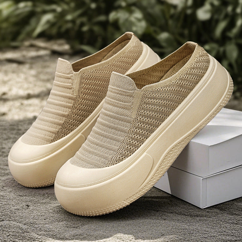 Damen modische Komfort-Slipper mit luftdurchlässigem Obermaterial und rutschfester Sohle R&B