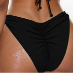 Damen Bikini-Höschen mit raffinierten Raffungselementen und hohem Beinausschnitt R&B