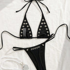 Damen Triangel-Bikini-Set mit glamourösen Zier-Details R&B