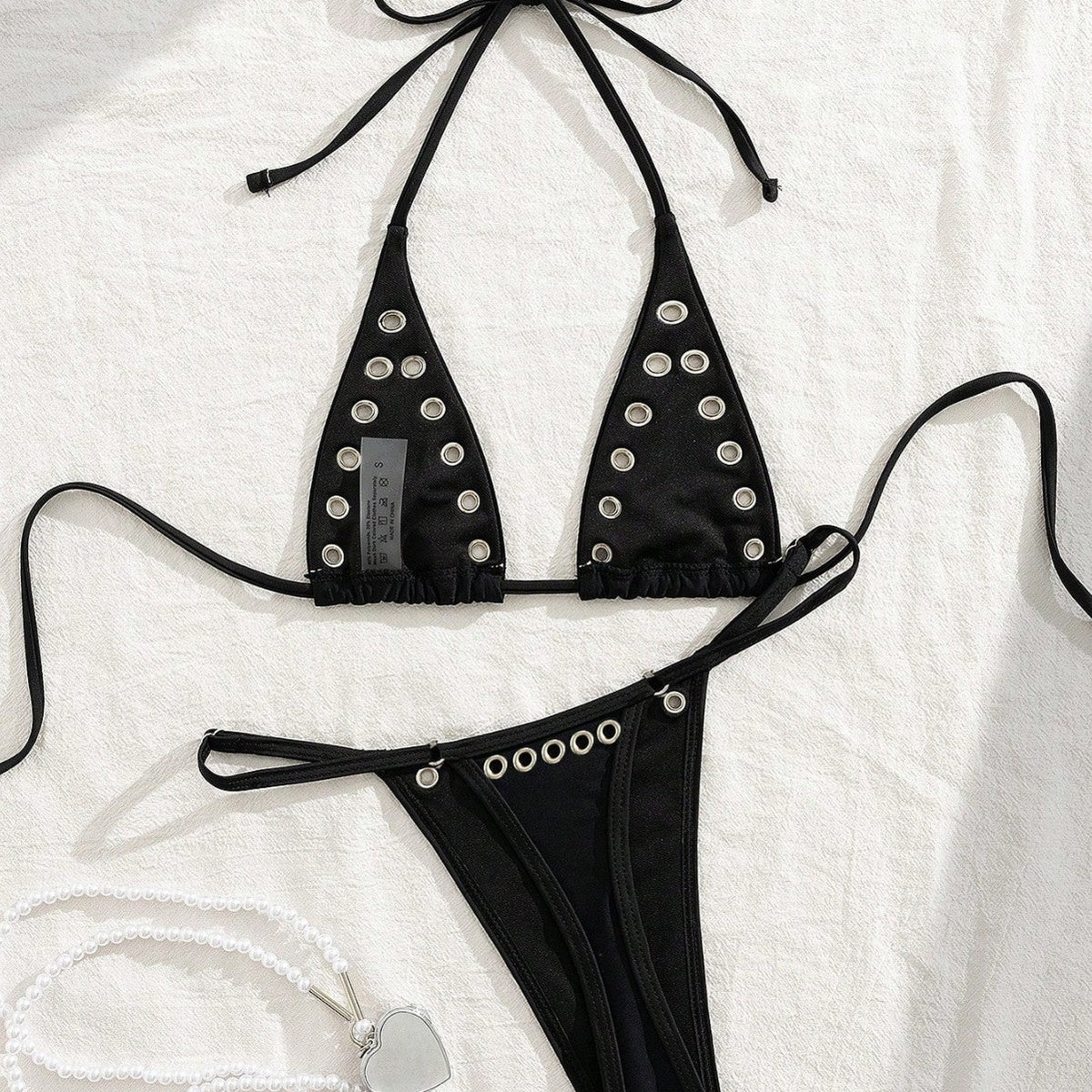 Damen Triangel-Bikini-Set mit glamourösen Zier-Details R&B