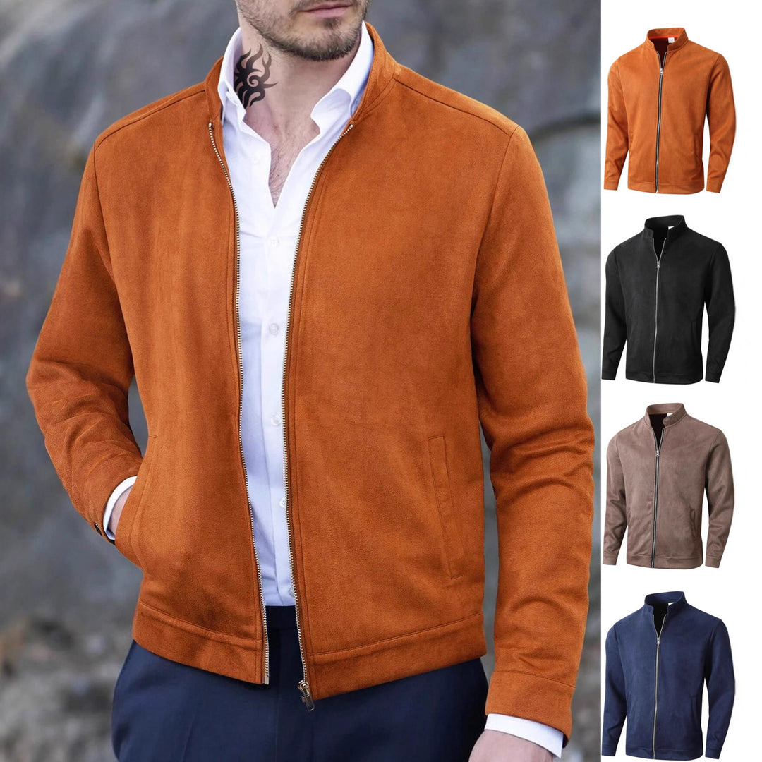 Herren Fleecejacke mit Stehkragen und seitlichen Taschen R&B