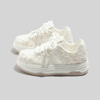 Damen Sneakers im sportlichen Style mit dekorativem Sternen-Muster und atmungsaktiven Obermaterialien