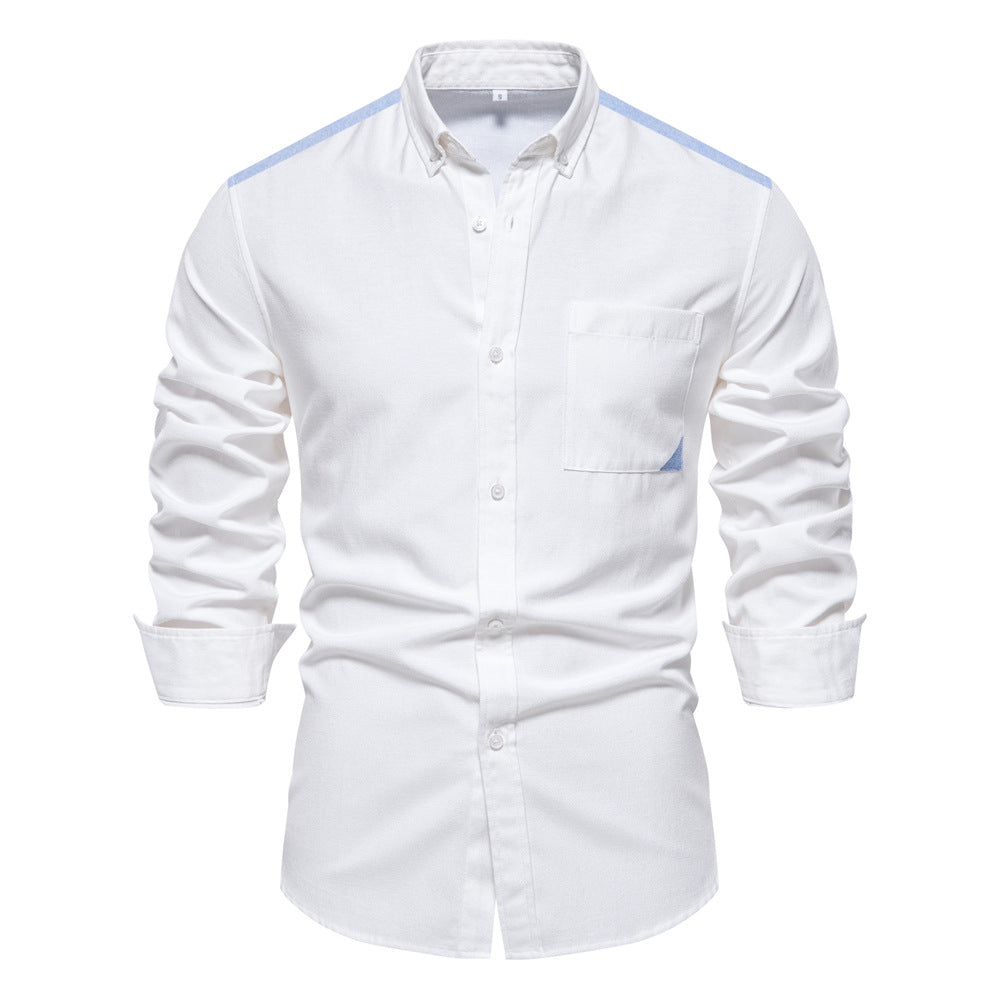 Herren Baumwollhemd mit modernem Schnitt und praktischem Brusttasche R&B