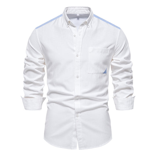 Herren Baumwollhemd mit modernem Schnitt und praktischem Brusttasche R&B