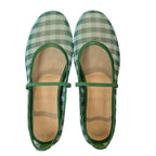 Damen Ballerinas mit modernem Karomuster und elastischem Riemchen R&B