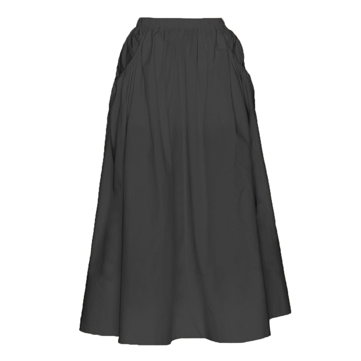 Damen Eleganter Midirock mit raffinierten Falten und elastischem Bund R&B